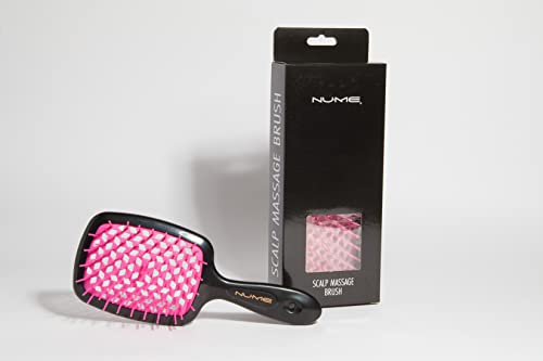 NuMe Scalp Massage Brush for Wet and Dry Hair | Scalp Massager Shampoo Brush Scalp Care Brush, Shower Brush Scalp Scrubber Exfoliator with Soft Silicone Bristles for Dandruff Removal, Hair Growth - color: Magenta