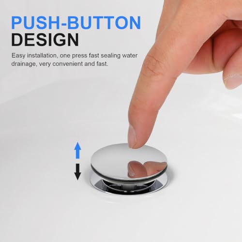 Universal Bathtub Sink Drain Stopper & Plug in One, Copper Hair Catch - color: Black, size: 6.7X4.3X4.3CM
