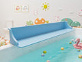Cushore 3-Ft Bathtub Splash Guard PlayPad with Strong Suction Cups, Toy Tray Caddy Holder Storage, No-Leak, Mess-Free Bath Time for Kids, Blue - color: Blue
