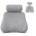 Silicone Bath Pillow, Upgraded Bath Pillows for Tub, Adjustable Height Bathtub Pillow for Head and Neck, 4D Luxury Tub Pillow Skin-Friendly Large Suction Cups Stability, Spa Relaxation-Grey