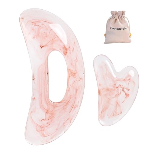Large Body Gua Sha Tool for Lymphatic Drainage,Cellulite, Sculpting and Sore Muscles,Grip-Friendly with Smooth Resin & Ergonomic Design for Jawline, Neck,Thighs and Stomach Pink Resin Prop 65 Tested - color: Rose Pink