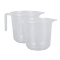 Plastic Bath Mug for Bathroom | Strong Mug for Bathroom | Toilet Mug | Washroom Jug | Mug for Bathing | 1500 ML | Pack of 2 | Transparent