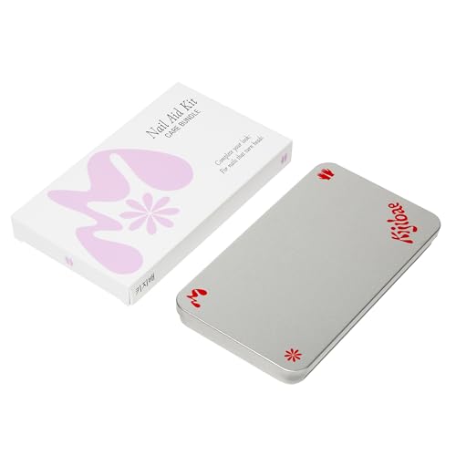 Nail Aid Kit | Compact Metal Case Manicure & Pedicure Tool Set for Home & Travel | Clippers (Large/Small), Scissors, File, Cuticle Pusher | K-Beauty Grooming Essentials, Gift Ready