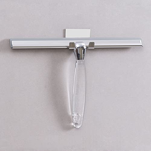 Ettori Shower Squeegee for Glass Door, Squeegee for Shower Glass Door, Bathroom, Window and Car Glass, 12 Inches with Clear Acrylic Handle - color: Clear
