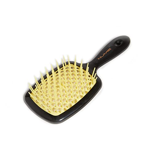 NuMe Scalp Massage Brush for Wet and Dry Hair | Scalp Massager Shampoo Brush Scalp Care Brush, Shower Brush Scalp Scrubber Exfoliator with Soft Silicone Bristles for Dandruff Removal, Hair Growth - color: Yellow