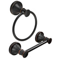 RUMOSE Toilet Paper Holder and Hand Towel Ring Oil Rubbed Bronze Wall Mount Bathroom Hardware Accessories 2 PCS Set Flexible Pivoting Toilet Tissue Roll Holder and Towel Hanger, Stainless Steel - color: Oil Rubbed Bronze