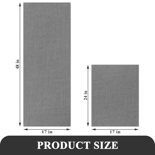SHACOS Bath Mat Set of 2, Ultra Thin Washable Bathroom Rugs, No Slip Rubber Bath Rugs for Bathroom, Quick Dry Absorbent Bathroom Mat for Shower Outside Floor Toilet Sink (17"x24"+17"x47") - color: Grey, size: 17"x24"+17"x47"