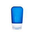 humangear GoToob+ (Medium) | Refillable Silicone Travel Bottle | Locking Lid | Food-Safe Material | Dark Blue, Medium (2.5 fl.oz.; 74ml) - color: Dark Blue, size: 2.5 Ounces