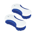 CELOX 2 Pack Multi Purpose Heavy Duty Scrub Brush, Deep Clean Brush for Tile Floors and Walls, Shower Doors, Tubs - color: White Blue