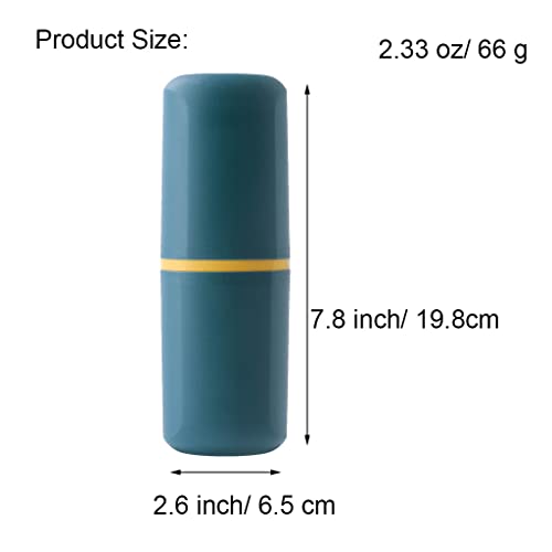2 Pcs Travel Toothbrush Holder Plastic Toothbrush Travel Case Portable Toothbrush Holder for Travel Normal Toothbrush Electric Toothbrush Container for Traveling Business Camping Daily Uses - color: Dark Green & Light Blue