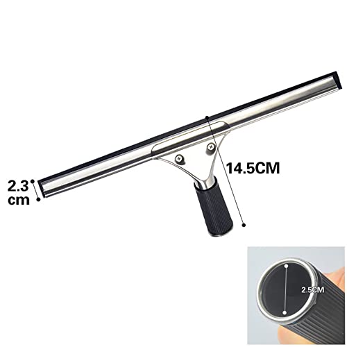 45cm 18in Grip Glass Squeegee for Window Cleaning,Stainless Steel All Purpose Squeegee with Non-Slip Handle for Shower Doors Window Car Mirror Glass (18in/45cm, Black) - color: Black, size: 18in/45cm