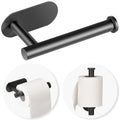 LAYUKI Toilet Paper Holder,Adhesive,Matt Black,Wall Mount,Toilet Paper Roll Holder,no Drilling,Bathroom/Rv/Washroom, SUS 304 Stainless Steel, Rustproof (Black, 1 Piece) - color: Black, size: 1 Piece