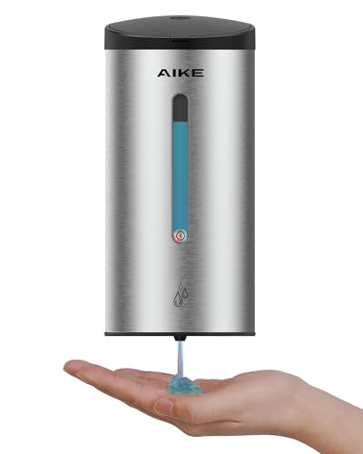 AIKE Classic Automatic Soap Dispenser,25 oz Liquid Wall Mount,Brushed Stainless Steel Finish Model AK1205E - color: Brushed Stainless Steel