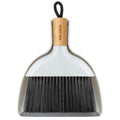 MR.SIGA Mini Dustpan and Brush Set, Portable Cleaning Brush and Dustpan Combo with Bamboo Handle, 1 Set - color: White