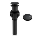 KENES Bathroom Vessel Sink Pop Up Drain Without Overflow Assembly, Lavatory Vanity Sink Drain Stopper, Anti-Clogging Drain Strainer, Matte Black, KE-P300A-2 - color: Matte Black, size: Big Pop up Cap (Without Overflow)