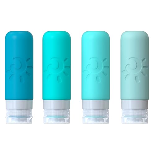Zafit Travel Bottles for Toiletries, TSA Approved Travel Containers 3oz Leak Proof Travel Tubs Refillable Liquid Travel Accessories for Shampoo Conditioner Lotion Body Wash(Multicolored H) - color: Multicolored H