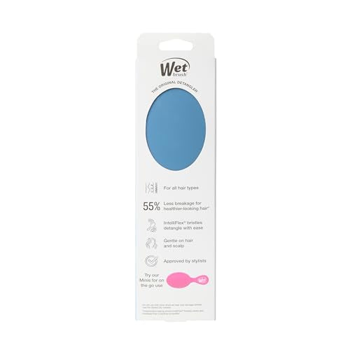 Wet Brush Original Detangler Hair Brush, Elemental Blue, Ultra-Soft IntelliFlex Bristles, Detangling Bristles Glide Through Tangles (Wet Dry & Damaged Hair), Women & Men - color: Elemental Blue, size: 1 Count (Pack of 1)