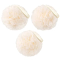 AmazerBath Loofah Sponge, Shower Loofah 60g/PCS - Body Scrubber Loofa Set of 3 Cream Color, Bath Sponge for Men and Women - style: Cream