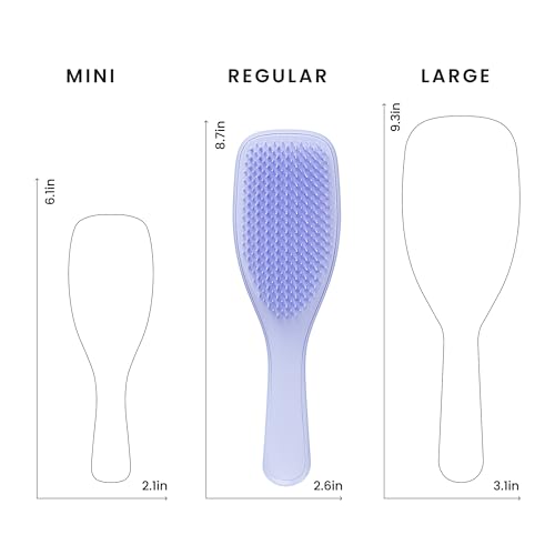 Tangle Teezer Ultimate Detangler Brush, Straight to Wavy, Sweet Lavender | Patented two-tier, regular-flex teeth reduce breakage & split ends on wet or dry hair; Shower-friendly hairbrush for all ages - color: Sweet Lavender