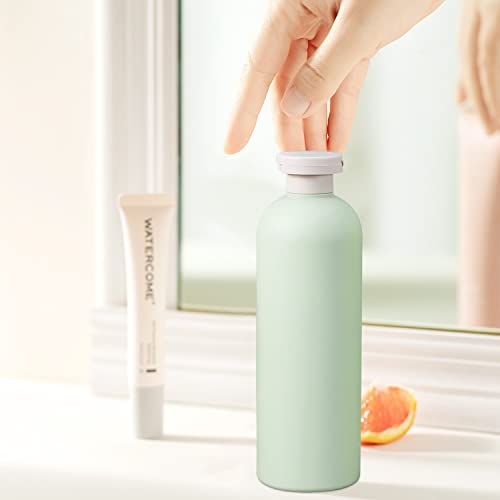13.5oz Squeeze Bottles with Flip Cap, Refillable Plastic Travel Bottles for Creams, Lotion, Shampoo, Conditioner (2 Pcs) - color: Green, size: 400ml/13.5 oz