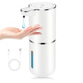 Automatic Soap Dispenser Touchless,Liquid Soap Dispenser with 4 Adjustable Levels,12.8oz USB Rechargeable and Wall Mounted,Smart Hand Soap Dispenser for Bathroom,Kitchen Sink,Dish Soap - color: White, size: Liquid x1