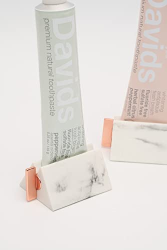 Toothpaste Squeezer Roller, Toothpaste Stand (Marble Stone) - Toothpaste Tube Wringer Seat Holder Stand, Simple and Modern Bathroom