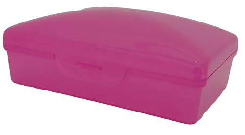 American Comb Travel Soapbox, Durable Storage Container, Multiple Colors, Made in USA (1, Pink) - color: Pink