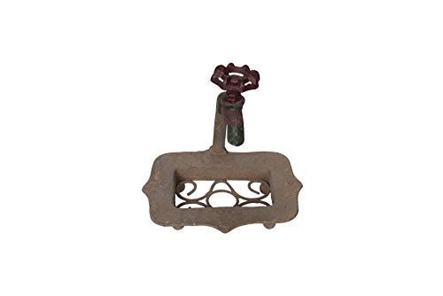 Creative Co-Op Rustic Metal Soap Dish with Faucet - color: Rust, style: Soap Dish