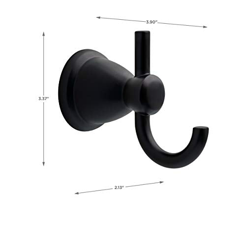 Franklin Brass 5-Piece Matte Black Bathroom Set (2) Towel Racks, Ring, Toilet Paper Holder, Hook | Kinla Bath Accessories - color: Matte Black, style: 5-Piece Bath Accessory Set