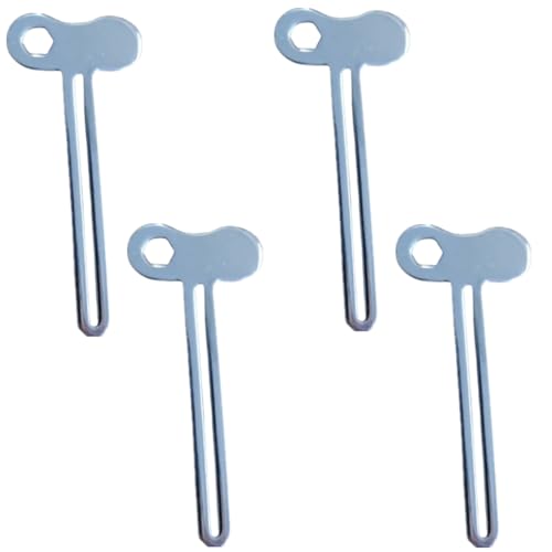 Toothpaste Squeezer, 4 Pcs Metal Tube Squeezer Key Stainless Steel Toothpaste Roller Tube Wringer Multi Functional Hexagon Wrench Bathroom Accessories for Paint Cream Cosmetic and Hair Dye