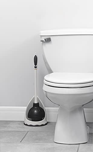 Superio Toilet & Sink Plunger and Holder Grey, 1-Pack - size: Toilet & Sink Plunger