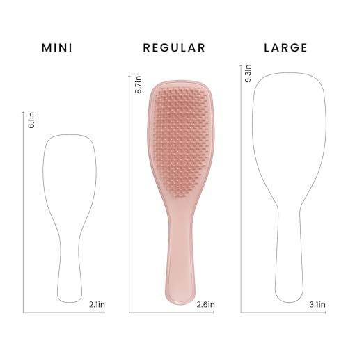 Tangle Teezer Ultimate Detangler Brush, Straight to Wavy, Summer Rose | Patented two-tier, regular-flex teeth reduce breakage & split ends on wet or dry hair; Shower-friendly hairbrush for all ages - color: Summer Rose