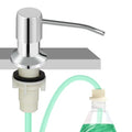 Soap Dispenser for Kitchen Sink, Built in Sink Soap Dispenser, Countertop Soap Dispenser Pump with 47" Extension Tube kit, No Need to Fill Little Bottle Again, Chrome - color: Chrome