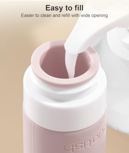 Quatish Travel Bottle for Toiletries 6 Pack, Original Patented Leakproof 3oz Tsa Approved Travel Size Container, BPA Free Silicone Shampoo and Conditioner Bottle, Cruise Camping Essentials, Dustypink - color: Dusty Pink