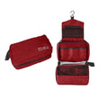 Travel toilet bag is used to store toiletries, Suitable for short-term travel use hanging toilet bag (Burgundy) - color: Burgundy