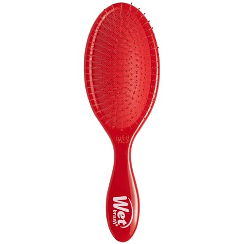 Wet Brush Original Detangler - Ultra-Soft Bristles for Effortless, Pain-Free Brushing - Glides Through Wet, Dry, or Damaged Hair - Perfect for Women, Men & All Hair Types - Amazon Exclusive Red - color: Amazon Poppy Red, size: 1 Count (Pack of 1)