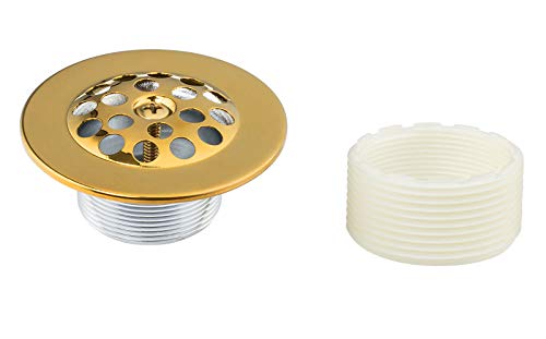 Artiwell Trip Lever Tub Trim Kit Set with Trip Lever Overflow Face Plate, Trip Lever Bathtub Drain with Strainer, Overflow and Matching Screws (POLISHED BRASS) - color: Polished Brass