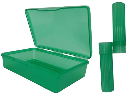 American Comb Green Toothbrush Covers & Soap Box Set - Matching Colors - Tooth Brush Cover Cap, Soap Dish Travel, Soap Dish Holder Travel - Plastic Portable Set with Cover - color: Green