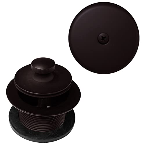 Westbrass Pull & Drain Sch. 40 PVC Bath Waste with One-Hole Top Elbow, Oil Rubbed Bronze, D49721-12 - color: Oil Rubbed Bronze, size: 1 Pack