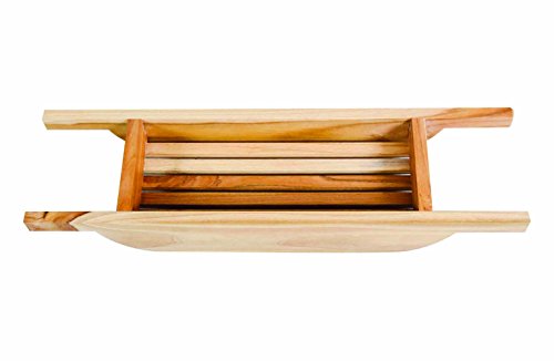 EcoDecors, 29 inch, Bath Tray for Tub, Bath Tub Tray Wood, Bathtub Table, Caddy for Bathtub in Natural Teak - style: 29" Caddy