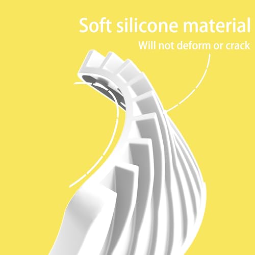 4-Pack Self Draining Soap Dish for Shower Bathroom Waterfall Silicone Soap Saver Tray Sponge Holder for Kitchen Sink Non-Slip Easy Clean (White) - color: White