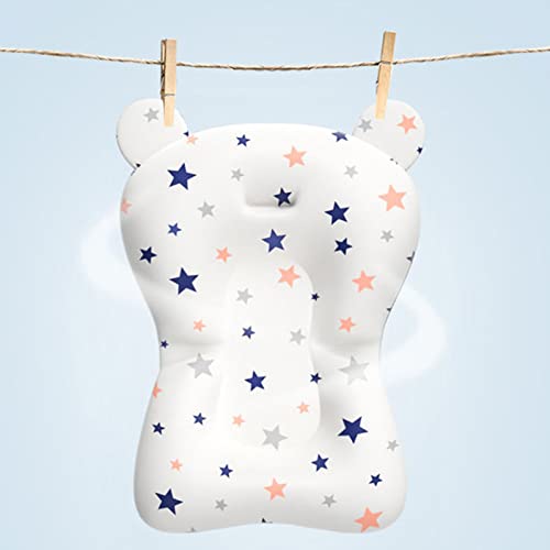 Baby Bath Suspension Prevent Slip Pad, Soft Quick Dry Lightweight Baby Bath Cushion Pad, Newborn Bathtub Mat Infant Bath Supporter Nonslip Floating Bathing Tub Seat for Assisted Sitting (White)