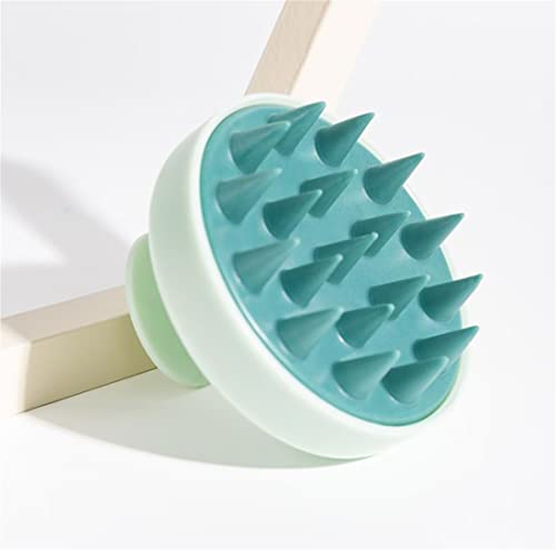Hair Scalp Massager Silicone Scalp Scrubber Shampoo Brush for Hair Growth/Dandruff Removal,Head Massager Exfoliator Scalp (1x Green) - color: 1x Green