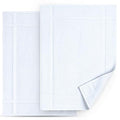 Pearl Linens Pack of 2 100% Cotton Bath Mat 20x30 inches, Soft & Absorbent Quick Dry Bathroom Mat Set, Not Bathroom Rugs, After Shower Mat, Bath Tub Mat, 687 GSM, Machine Washable, White - color: White, size: 20x30 - Set of 2