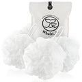 Loofah Sponge Bath Sponge for Women Men 4 Pack (White) - style: White