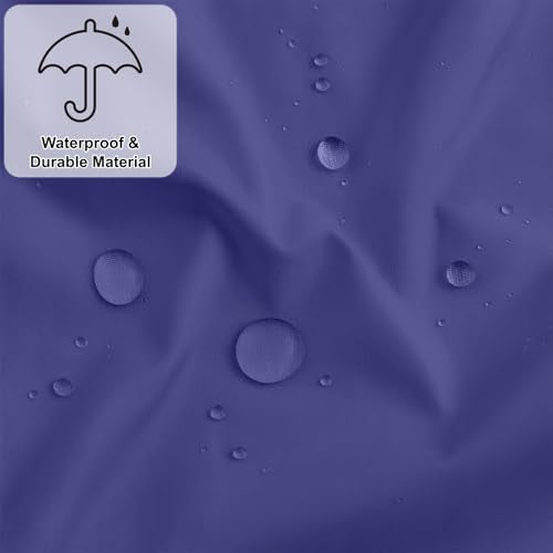 2 Pack Shower Caps for Women, Reusable Waterproof Shower Cap with Elastic Band, Thickened Waterproof Fabric Shower Bonnet for Braids, Long Hair (Black and Blue) - color: Color 02