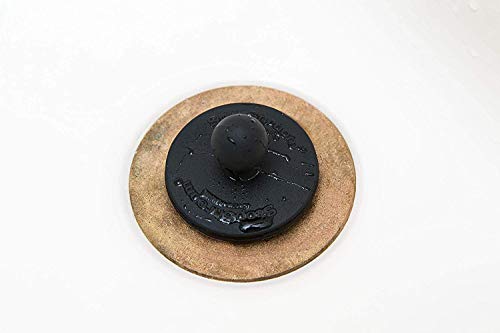 StopShroom Tub 2 Pack Universal Stopper for Bathtub and Bathroom Sink Drains, Black, 6-Pack