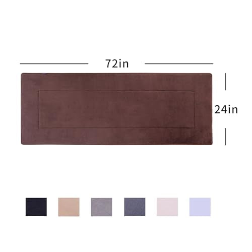 Soft Hallway Runner Rug,Washable Floor Rugs, Non Slip Memory Foam Rug,Super Water Absorption, Suitable for Bathroom Mat, Entrance,Kitchen, Living Room Decor(2x6ft Brown) - color: New Brown, size: 2' x 6' (Rectangular)