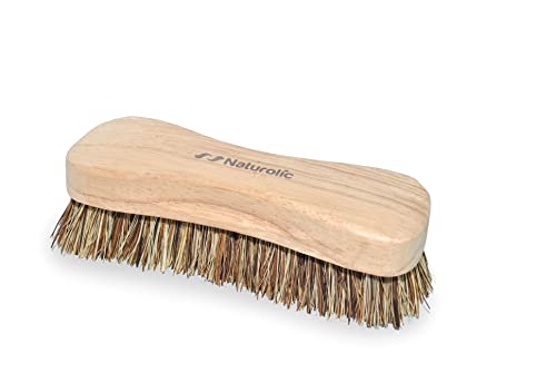 All-Natural Wooden Scrub Brush Set | Wooden Handle | Palmyra Bristle Brush for Cleaning | Eco Friendly Cleaning Products | Scrub Brush Set of 2