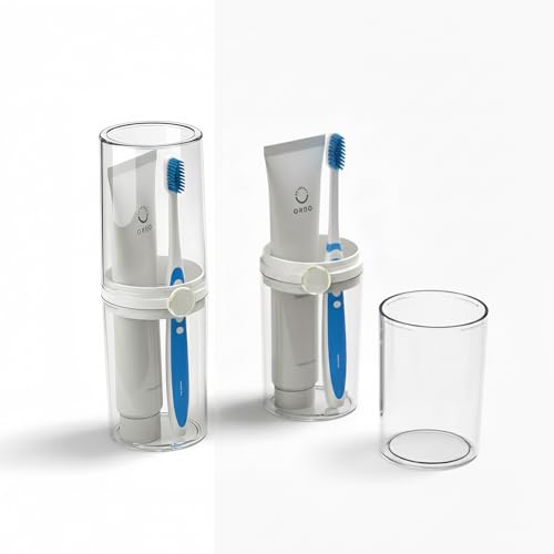 Toothbrush Travel Case, Travel Toothbrush Holder with Toothbrush Head Cover Cap for Travel, Business Trip, School, Camping, Home (Clear) - color: Clear